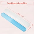 thumbnail image 4 of Unique Bargains 4 Pcs Plastic Lightweight Traveling Toothbrush Holders Case for Travel Business 7.48"x1.06" White Blue, 4 of 7