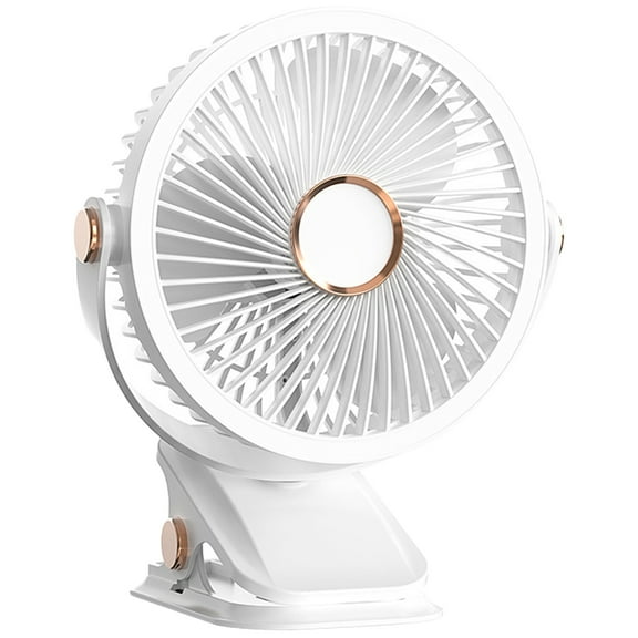 Zeiwohndc Clip on Fan Angle Adjustment Cooling Fan with Night Lamp 3 Speed Airflows