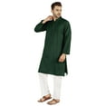 thumbnail image 3 of Atasi Indian Mens 2 Piece Kurta Pajama Set Henley NeckÂ&nbsp;Casual Long Kurta, 3 of 7