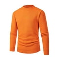 thumbnail image 1 of pstuiky manga larga para hombre, Suéter informal de color liso para hombre, cuello alto, tejido ajustado, capa base, manga larga, cuello redondo, camiseta/camiseta Tops casuales para hombres xl, 1 of 3