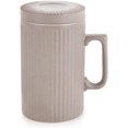 thumbnail image 1 of czcpp-Coffee Mug with Lid, 16oz Coffee mug and Tea cup with Coaster - Suitable for Dishwasher and Microwave (Brown), 1 of 4