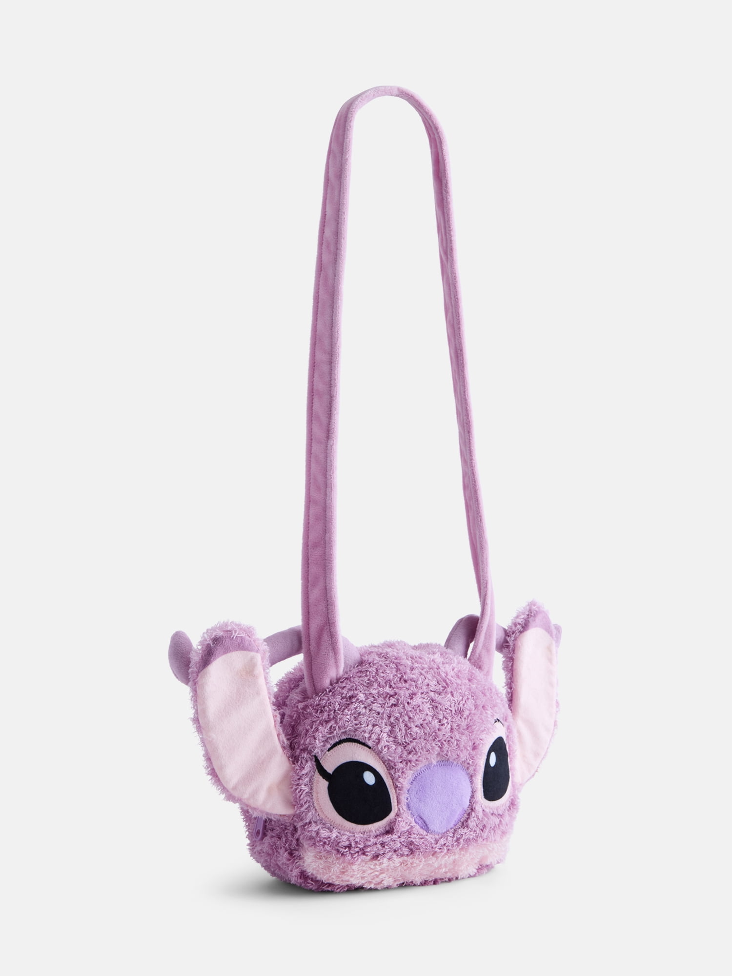 Disney Lilo and Stitch Girls Angel Plush Crossbody Bag, Pink