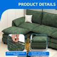 thumbnail image 6 of Dextrus Sectional Sofa with Ottoman, 108" L Shape Modern 4 Seat Cloud Couch with Pillow-Armrest,Green, 6 of 10