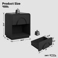 thumbnail image 3 of Bestier Black Nightstands Set of 2 with Charging Station,Modern Bedside Table End Table with Storage Drawer & Open Shelf for Bedroom Living Room Dorm Office, 3 of 9