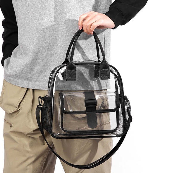 Bolso bandolera transparente – Bolso de hombro transparente tipo gelatina para ir al trabajo, salidas informales y uso diario.