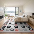 thumbnail image 3 of ODIKA 9'x12' Washable Area Rug Modern Geometric Dog Print Contemporary Animal Motif Repeating Border for Dining Room, Basement, Large Office, Non-Slip Chair-Friendly, 3 of 7