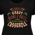 thumbnail image 4 of Inktastic Turkey, Gravy, Beans, Rolls, Casserole Women's Plus Size T-Shirt, 4 of 5