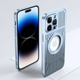 thumbnail image 5 of for iPhone 15 Back Case, Luxury Magsafe Ultra Slim Rotating Bracket Shockproof Protective Heat Dissipation Metal Phone Case Cover for iPhone 15, Black, 5 of 12