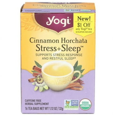Yogi Tea Organic Cinnamon Horchata Stress   Sleep Tea 16 ct