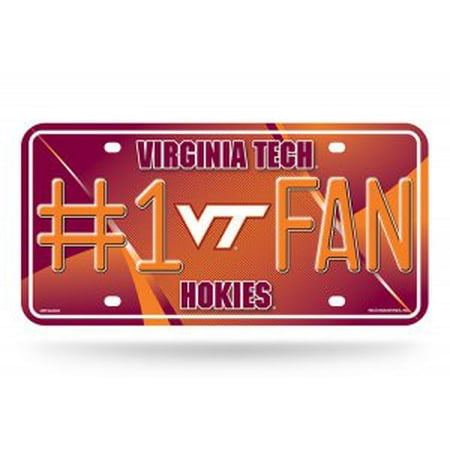 Virginia Tech Hokies Metal - Virginia Tech Hokies #1 Fan Metal License Plate