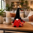 thumbnail image 7 of Vampire Faceless Gnome Halloween Decorations Soft Plush Tabletop Figurine with Pumpkin Cutout for Tiered Tray Mantel Indoor Halloween Party Gothic Home Decor, 7 of 7