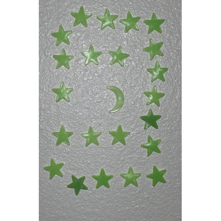 Wall Decoration Glow in the Dark Sticker Moon Stars Baby Kid Room Decor.