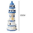 thumbnail image 3 of AMERTEER Wooden Lighthouse Model Ornaments Creative Craft Tabletop Statue Gift for Housewarming Decor, 3 of 3