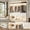 White, variant on Homieasy Walk-in Closet Organizer System set with 5 Wooden Drawers and 4 Hanging Rods, 4 Cubby Storage & Shelves, Space-Saving Tower Wardrobe for Large Closets,White