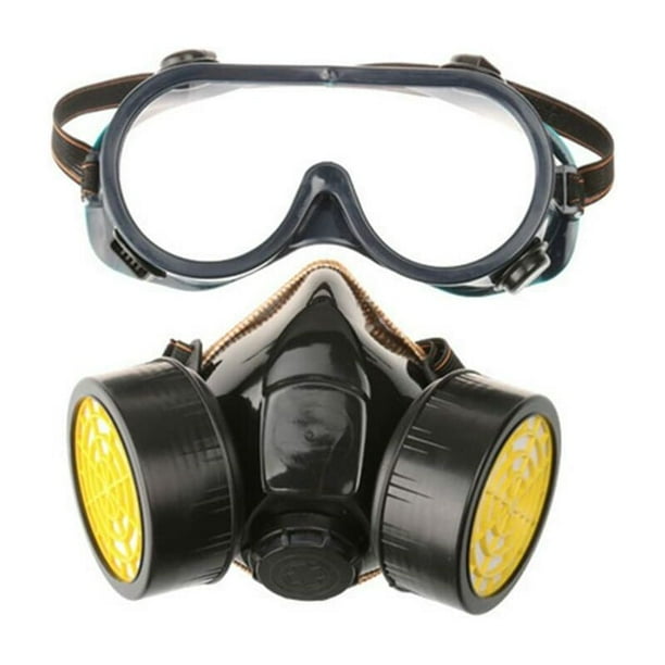Mascarilla de seguridad, Mascarilla completa, Mascarilla antigás, Mascarilla completa reutilizable con filtro Protección respiratoria para esmerilado con 2 filtros de polvo, vapores, partículas, pulido, soldadura Kuyhfg Bienvenido a Kuyhfg