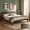 Walnut, variant on Mopio Ted Full Bed Frame with Headboard, Full Size Bed Frame, Mid Century Modern Acacia Solid Wood Platform Bed Frame, Wooden Bed Slats, No Box Spring Needed, Single Metal Bar Support, Walnut