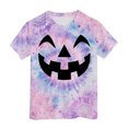 thumbnail image 5 of Qopobobo Kids' Halloween T-Shirt All Holidays,Birthdays Short Sleeve Graphic T-Shirts 4T 5T(Light Purple, 4-5 Years), 5 of 5