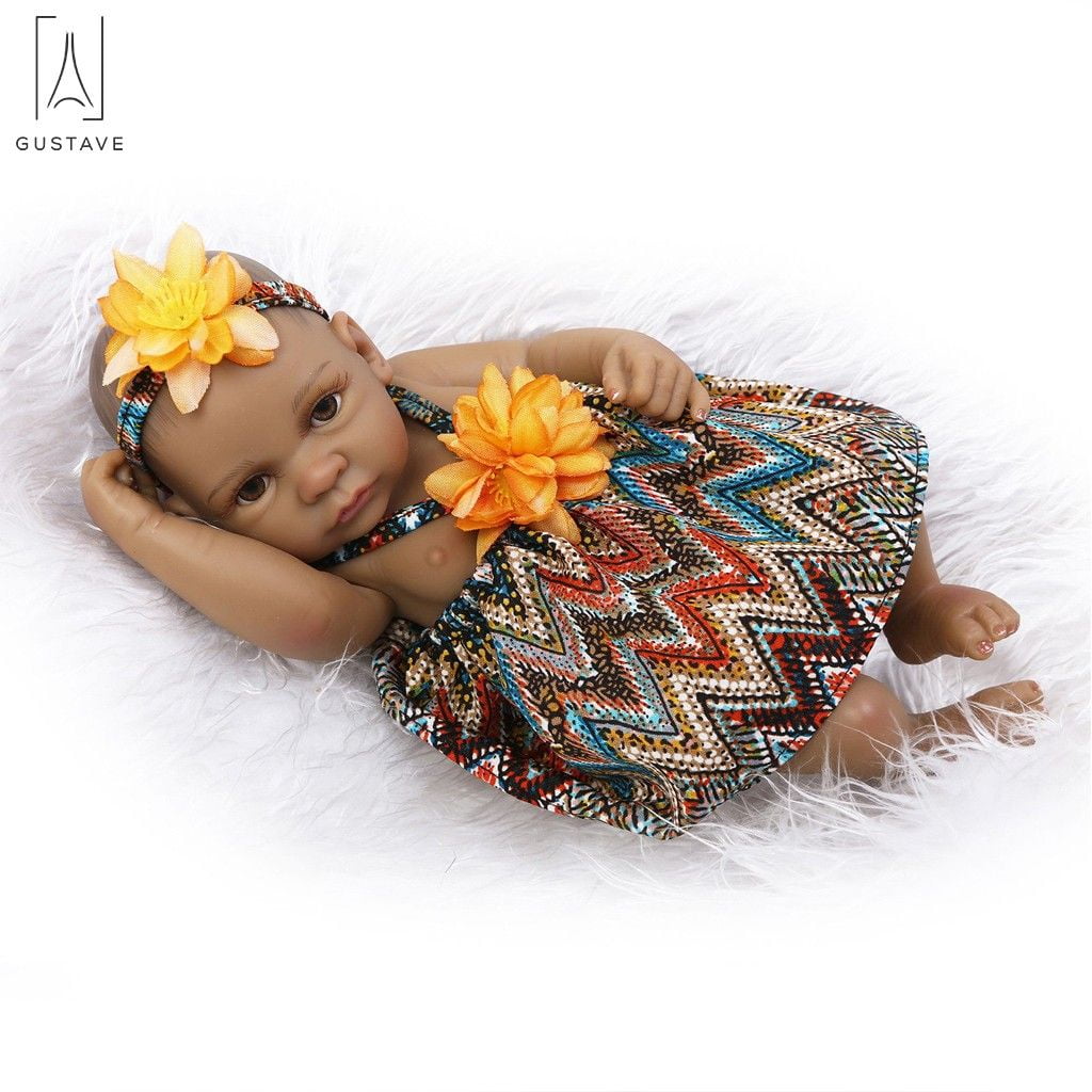 Reborndollsshop® Newly Handmade 20 Inches African American Reborn Baby  Silicone Soft Body Girl Gatlin