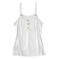 thumbnail image 4 of LOVZFMLL Women's Summer Tops Scoop Neck Sleeveless Tank Tops Casual Sleeveless Button Front T-Shirts Blouses Spring Outfits White M, 4 of 6