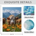 thumbnail image 3 of Diamond Art Kits for Adults - 5d Mountain Cow Among Orange Flowers Diamond Painting for Adults, Diamond Art for Adults Beginners, Diamond Painting Kits for Adults for Home Wall Decor, 3 of 7