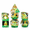 Green, variant on Polyhedral DND Dice Set, Transparent Clear Resin RPG Dice with Gold Cat Skull Insert and White Numbers, Dice for Dungeons and Dragons RPG Games
