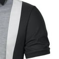 thumbnail image 4 of Ceisia Men's Polo Shirt | Slim Fit Short Sleeve Color Block Patchwork Stripe Polo | Breathable Wrinkle-resistant (Multiple Combinations) Gift, 4 of 6