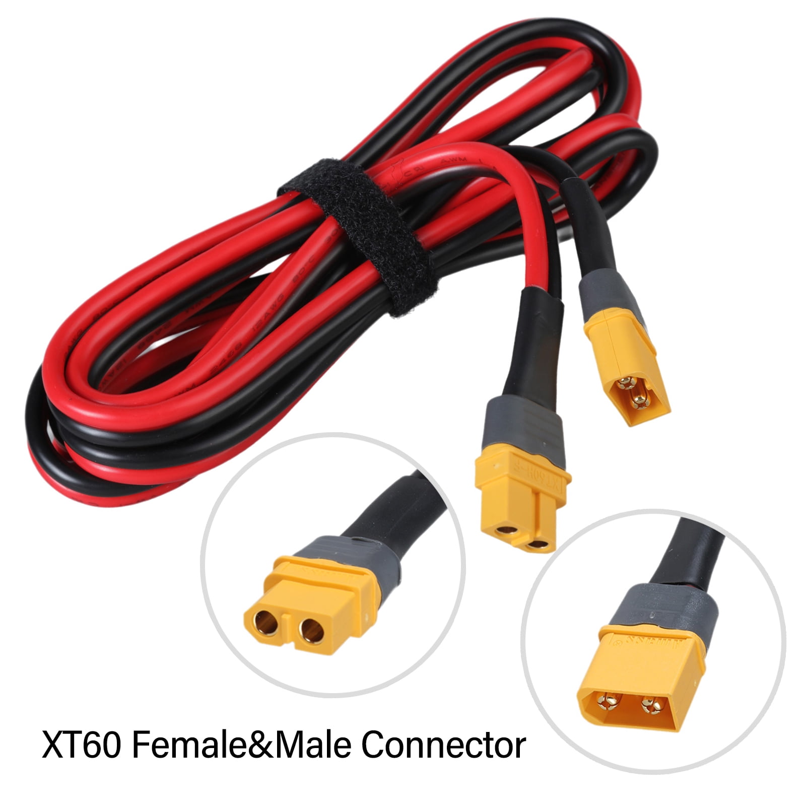 XT60 Extension Cable Male to Female Connectors Power Solution for Remote Control Models Solar Panel Accessories