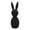 Black, variant on Easter Bunny Figurines – Modern Ribbed Easter Rabbit Statues for Table Decor – Colorful Easter Rabbit Ornaments for Spring Home & Party Decoration