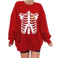 thumbnail image 2 of Moda mujer estampado cuello redondo pulóver Tops manga larga cómoda blusa sudadera Fridja  fjkfkj6034, 2 of 3