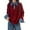 Red, variant on Womens Trendy Knit Pullover Sweater with Collar Denim Blend Design Soft Warm Casual Fashion Top for Fall Winter Outfits