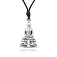 thumbnail image 1 of Thursday Buddha 92.5 Sterling Silver Charm Necklace Pendant Jewelry With Cotton Cord, 1 of 1