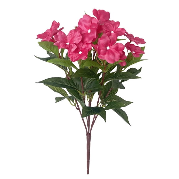 Realistic Impatiens Flowers, Artificial Floral Arrangement for Wedding, Party, Home Decor Indoor Outdoor, Durable for Mother's Day Memorial Day Independence Day Easter Garland