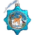 thumbnail image 2 of G. Debrekht Santa’s Forest Friends Glass Ornament, Blue, 3”, 2 of 2