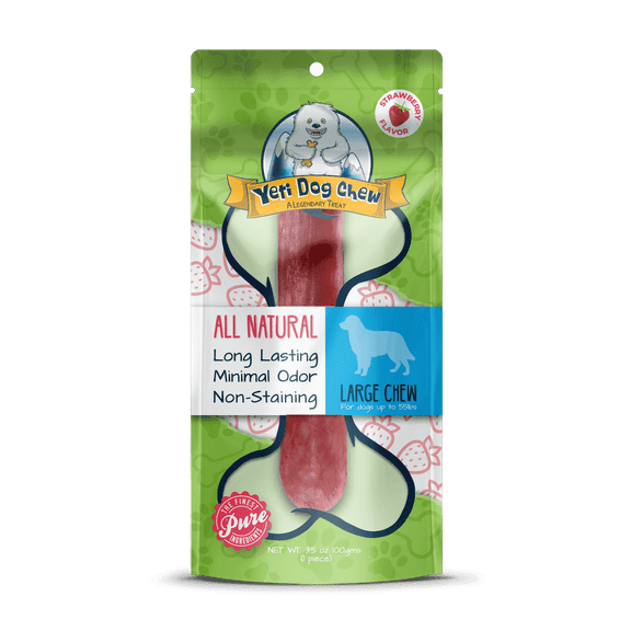 Yeti Dog Chew Yak Cheese Dog Treat for Aggressive Chewers, Long-Lasting Strawberry Flavor, 1 Piece, 3.5 oz