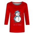 thumbnail image 4 of Qertyioot Chandail en Molleton de Noël pour Femmes, Manches Longues, Col Rond, Décontracté, 4 of 5