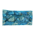 thumbnail image 6 of 3 Pack Floral Eyeglass Case Top Closure, Slip In Eyeglass Case Soft Fits Medium To Large Glasses, Women - Asian Floral- Blue, Pink Champagne, & Green, 6 of 8