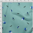 thumbnail image 4 of oneOone Cotton Flex Teal Blue Fabric Floral Magnolia Diy Clothing Quilting Fabric Print Fabric By Yard 40 Inch Wide, 4 of 4
