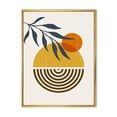thumbnail image 1 of Designart Feuille minimaliste botanique avec des formes abstraites IV ART MURAL À CADRE FLOTTÉ, 1 of 4