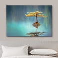 thumbnail image 3 of HFDF Canvas Prt Wall Art Peaceful Golden Lake at Sea with Reflection Nature Wilderness Photography Modern Art Rustic Scenic Dramatic Multicolor for Livg Room, Bedroom, Office - 24x20inch Framed, 3 of 5
