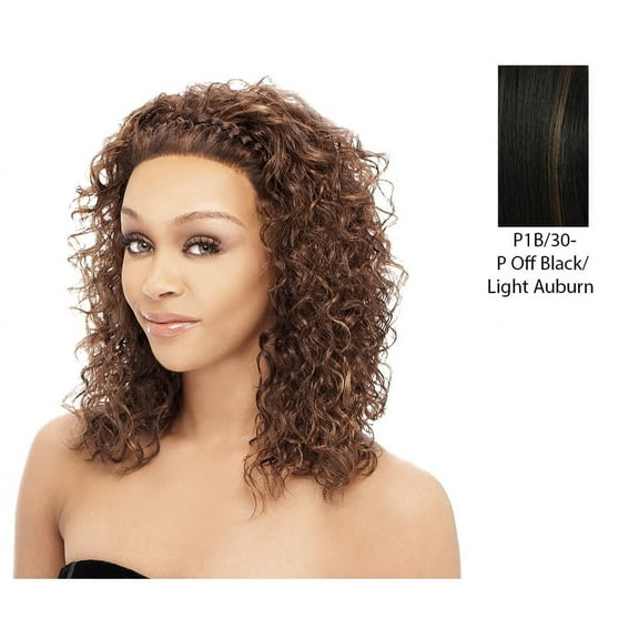Synthetic Lace Front Wig,Mix Off Black/Light Auburn