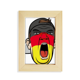 thumbnail image 1 of La bandera de Alemania maquillaje Facial Mask gritando Cap Escritorio de madera Arte Pintura 5x7 pulgadas marco de foto foto, 1 of 4