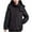 Black, variant on Kaemgyyd Women's Lightweight Puffer Jacket Full-Zip Warm Snow Winter Coat Padded Hooded Casual Outerwear with Pockets