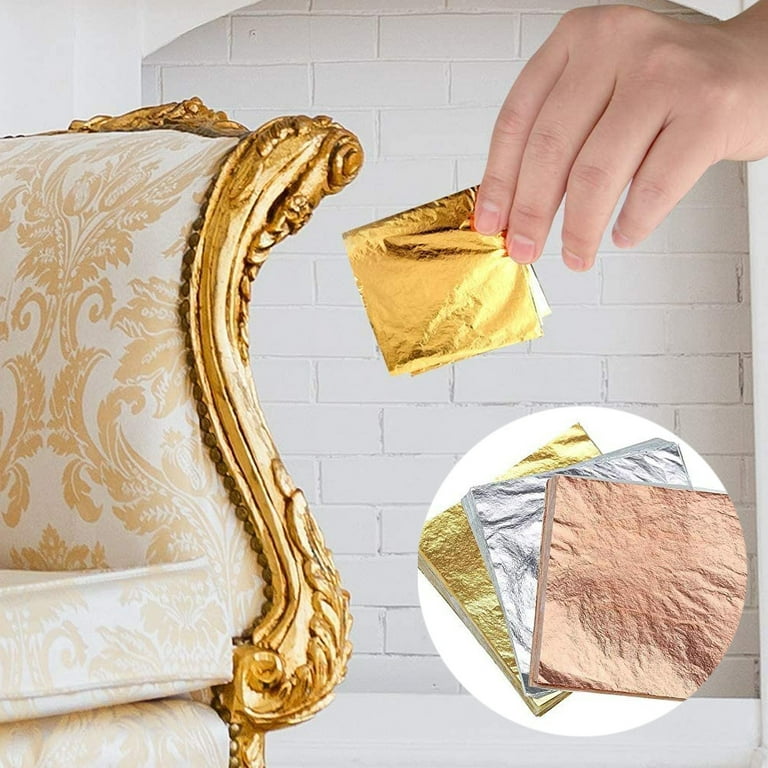 Imitation Golden Silvery Foil Paper Blad Gold plated Diy Art - Temu