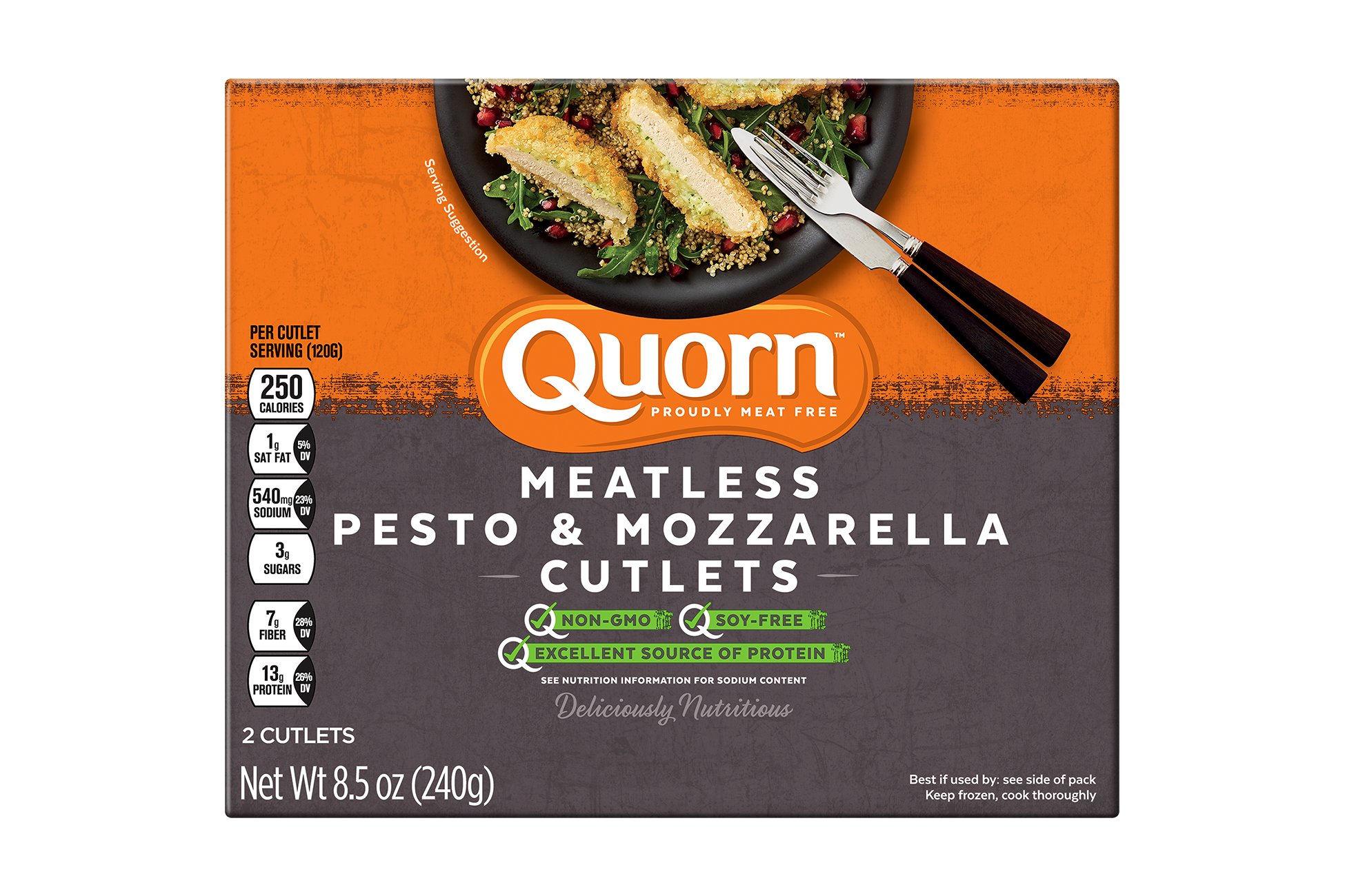 (10 Pack) Quorn Meatless Psto Mozz Cutlet,