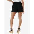 thumbnail image 4 of Time and Tru Women's Linen Blend Pull On Shorts, 3.5" Inseam, Sizes XS-XXXL, 4 of 5