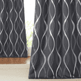 thumbnail image 3 of NICETOWN Elegant Gray Wave Line Foil Print Pattern Grommet Room Darkening Curtains, 42" x 48" (2 Panels), 3 of 12