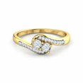 thumbnail image 6 of HeartsAndYou 1.6ct Engagement Ring for Women Round Moissanite Twist Swirl Solitaire 18k Yellow Gold Over Silver, 6 of 9