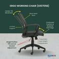 thumbnail image 5 of GOF 8 ft. Dark Cherry Conference Table with 6 Ergonomic Chairs(G10705B) Modern Office Desk Set, 5 of 9