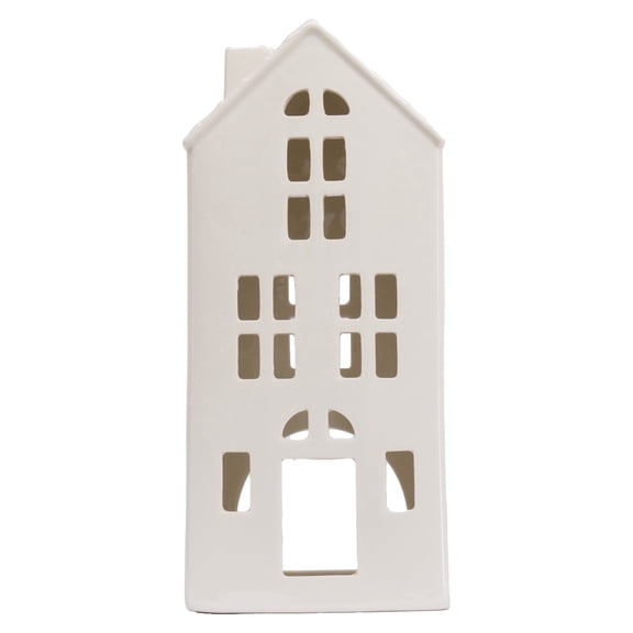 My Texas House Ceramic House Christmas Decoration, White, 8"