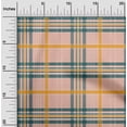 thumbnail image 1 of oneOone Cotton Cambric Peach Fabric Madras Check Sewing Craft Projects Fabric Prints By Yard 56 Inch Wide, 1 of 4